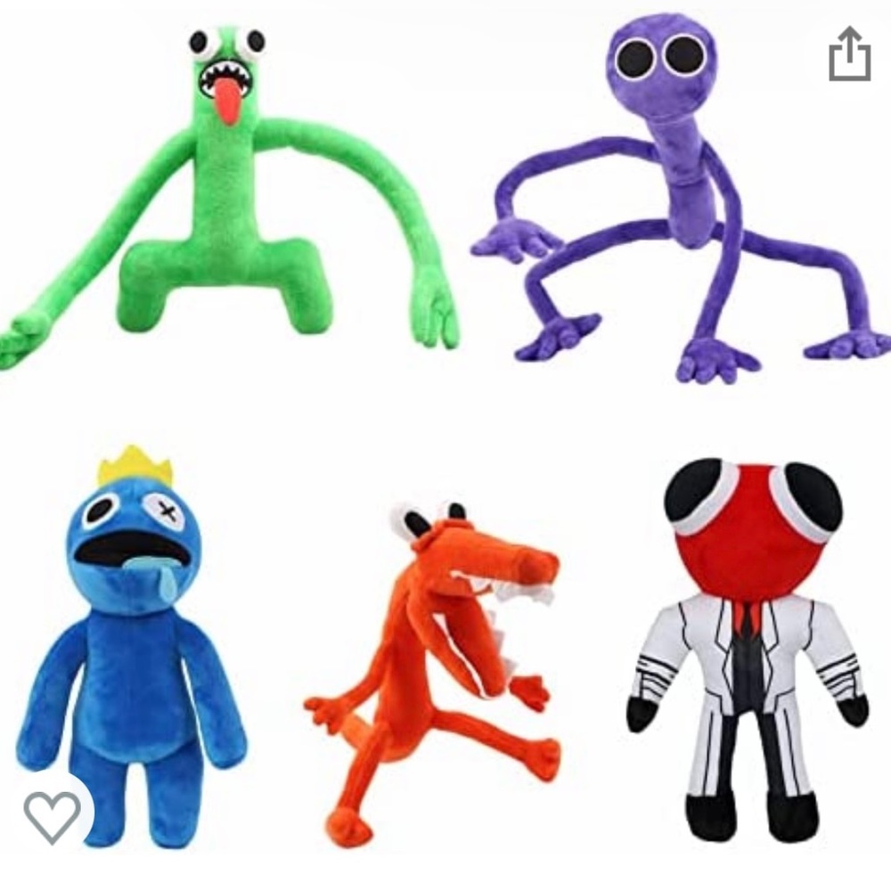 Rainbow Friends plushies 5 pack